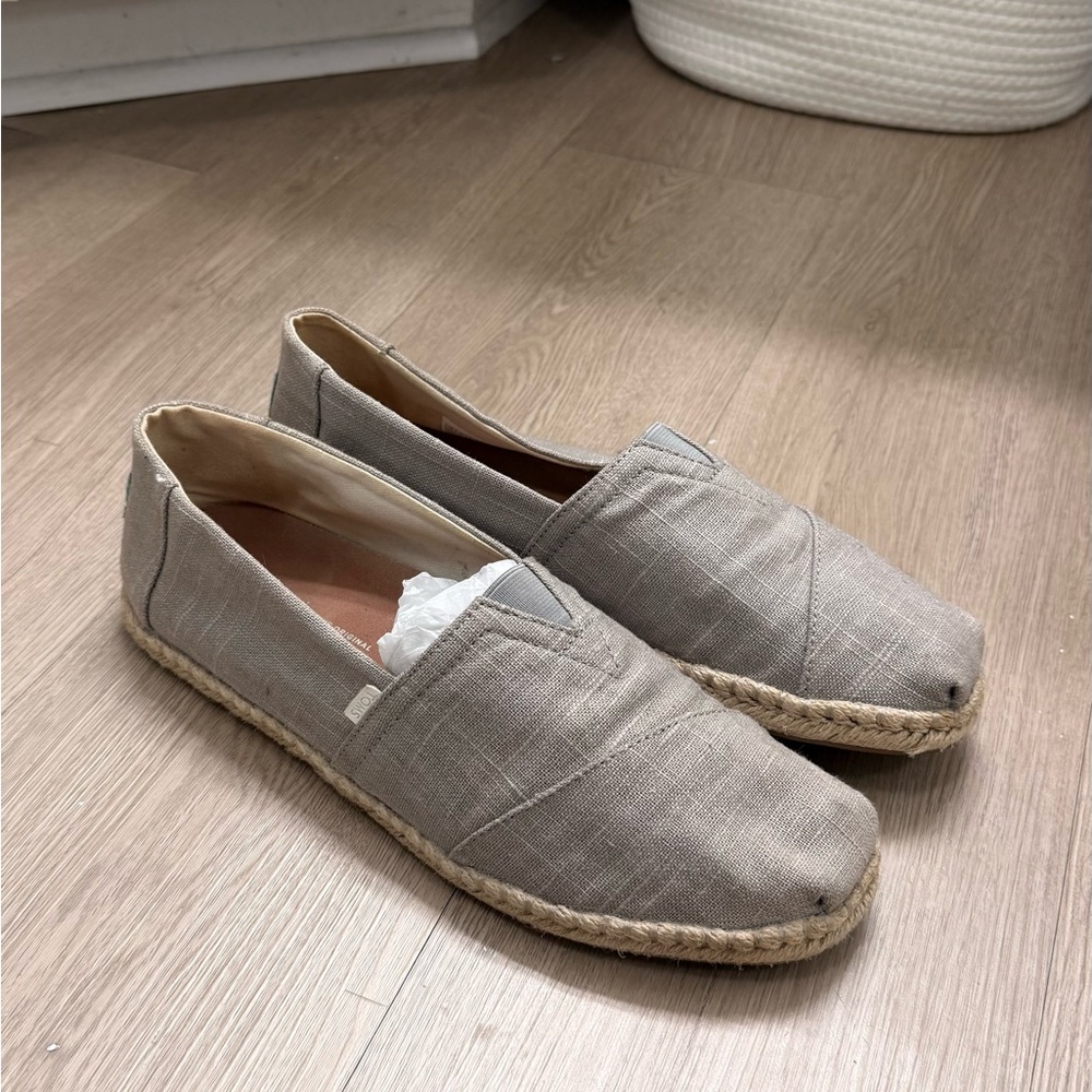 Toms Light Brown Slip-On Loafers 10.5